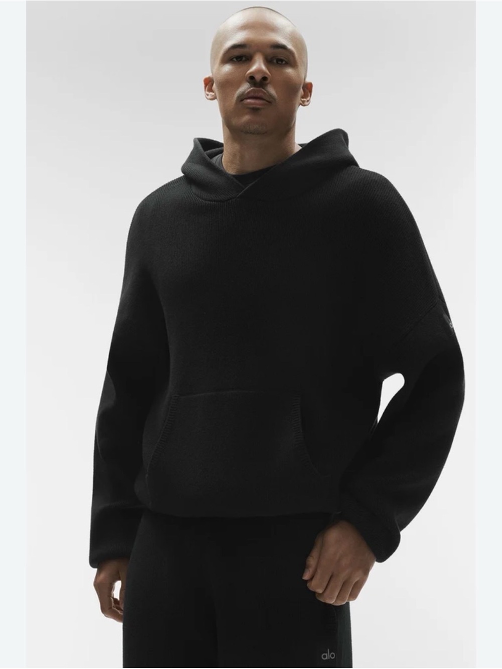 ALO Scholar Hooded Sweater Black - Unisex M